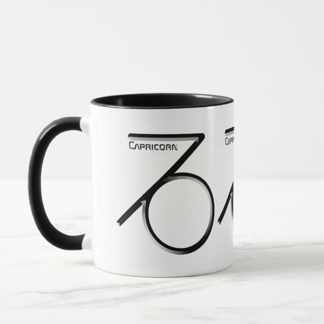 Caneca CAPRICORN, Design abstrato do Sinal Zodiac, (Esquerda)