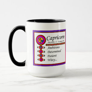 Caneca Capricorn Personality Traits Designer Mug