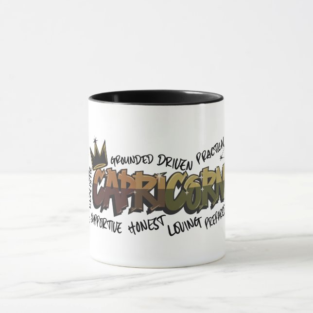 Caneca Capricorn Zodiac Grafite  (Centro)