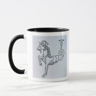 Caneca Capricórnio (a cabra) uma ilustração 'do ponto