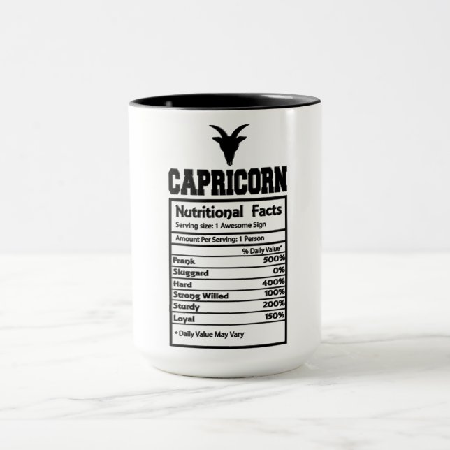 Caneca Capricórnio Fatos Nutricionais (Centro)