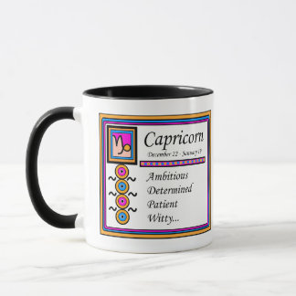 Caneca Capricórnio Personalidade Traça 11oz. Designer de