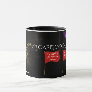 Caneca Capricórnio Red Flags Mug Zodiac Gift Engraçado