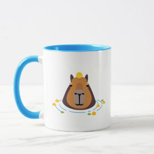 Caneca Capybara Cuja Faixa Nadou Laranjas