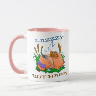 caneca capybara engraçada e preguiçosa