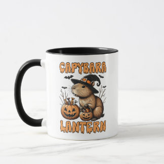 Caneca Capybara Lanterna Halloween