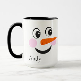 Caneca Cara de Neve Personalizada Moderna