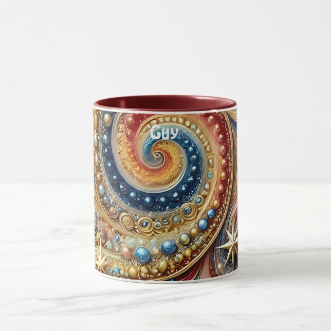 Caneca CARA ~ Swirls Stars ~ Mug (Centro)