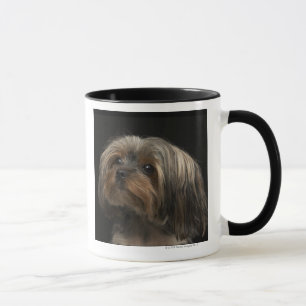 Caneca Cara yorking triste que olha à esquerda