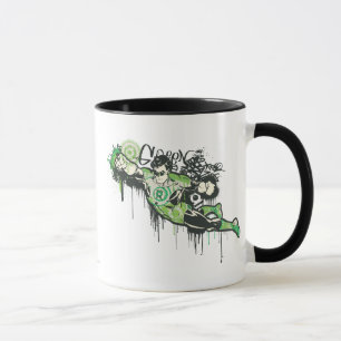 Caneca Caractere de Grafite Lanterna Verde
