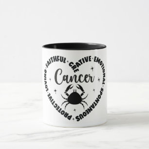Caneca Características/Cancer do Sinal Zodiac Cuto