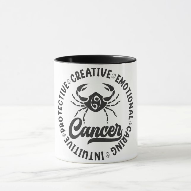 Caneca Características/Cancer do Sinal Zodiac Cuto (Centro)