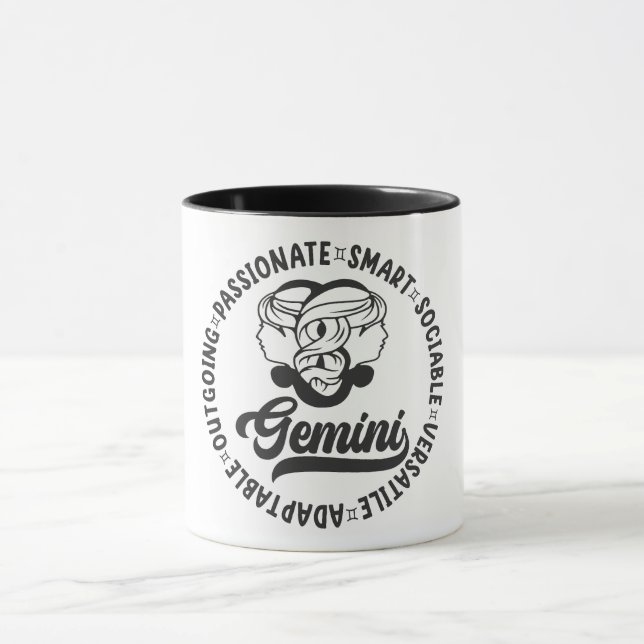 Caneca Características do Sinal Zodiac Cuto/Gemini (Centro)