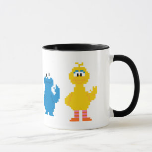Caneca Caráteres do Sesame Street do pixel