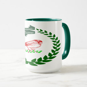 Caneca Cardeal No Meio Da Rua De Natal