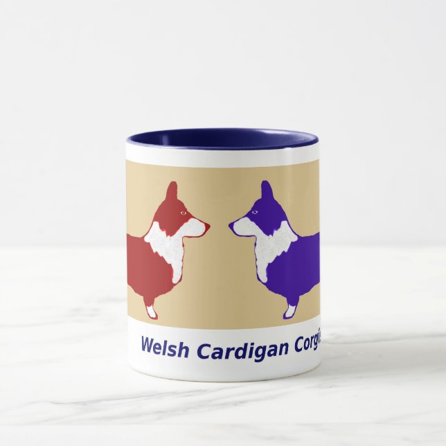 Caneca Cardigan Corgis Red and Blue (Centro)