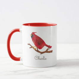 Caneca Cardinal Vermelho Retro Cute Inspirado no Estilo V