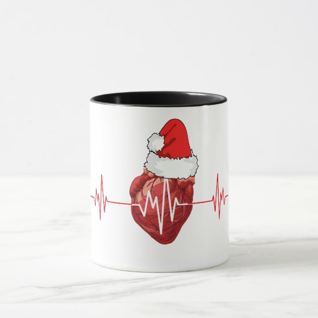 Caneca cardiologista médico do coração Eu Ouço Você Compa (Centro)