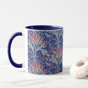 Caneca cardo cor-de-rosa azul