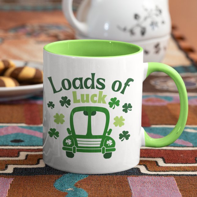 Caneca Carga De Caminhão De Dia de São Patrício Sortido (Loads Of Luck St Patrick's Day Truck Mug
)