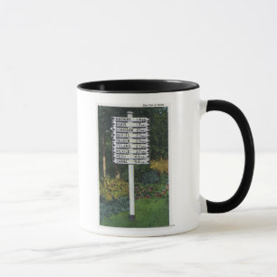Caneca Cargo de sinal do marcador da milha