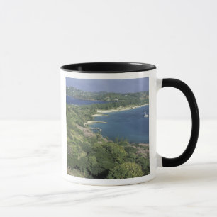 Caneca Caribe, Índias Ocidentais, Santa Lúcia. Vista de
