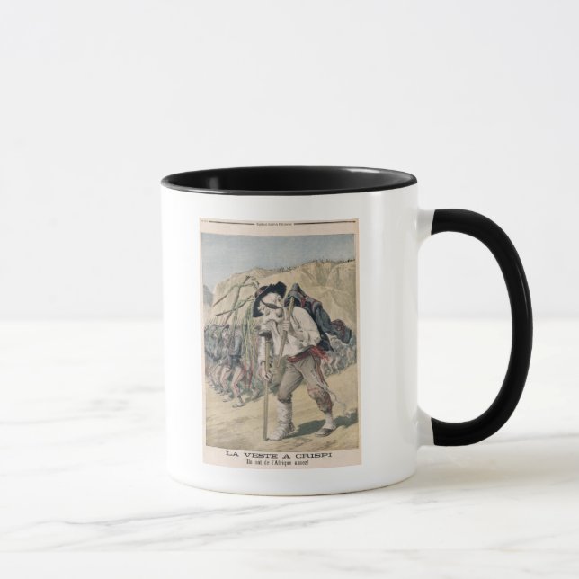 Caneca Caricatura da derrota de Crispi (Direita)