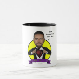Caneca Caricatura do padrinho de casamento/Deadpool