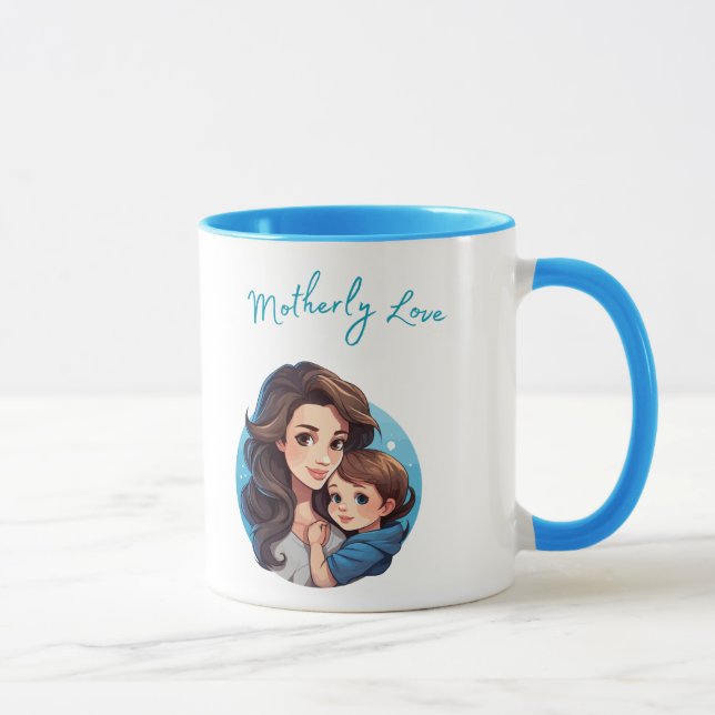 Caneca Caricatura mãe e filha-mãe amor (Direita)