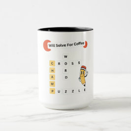 Caneca Carimbo Quebra-cabeça de Palavra Cruzada: Resolver