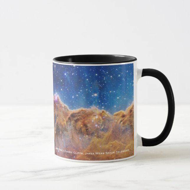 Caneca Carina Nebula Cliff Cósmicos James Webb Hi-Res (Direita)