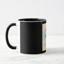 Caneca carmelita com fundo preto