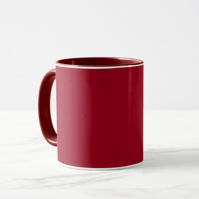 Caneca Carmim (cor sólida)  (Frente Esquerda)