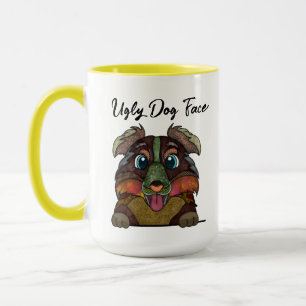 Caneca Carneiro australiano Shepherd feio