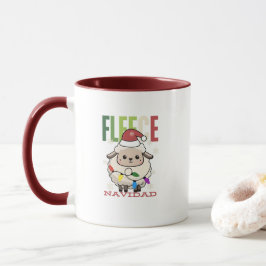 Caneca Carneiro de Ovelo-Bonito Navidad Pun Mug