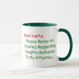 Caneca Caro Papai noel Advogado - letra engraçada do