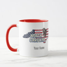 Carolina do Norte Estados Unidos Mapa EUA Vintage