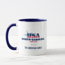 Carolina do Norte EUA 1789 Blue Star Personalised 
