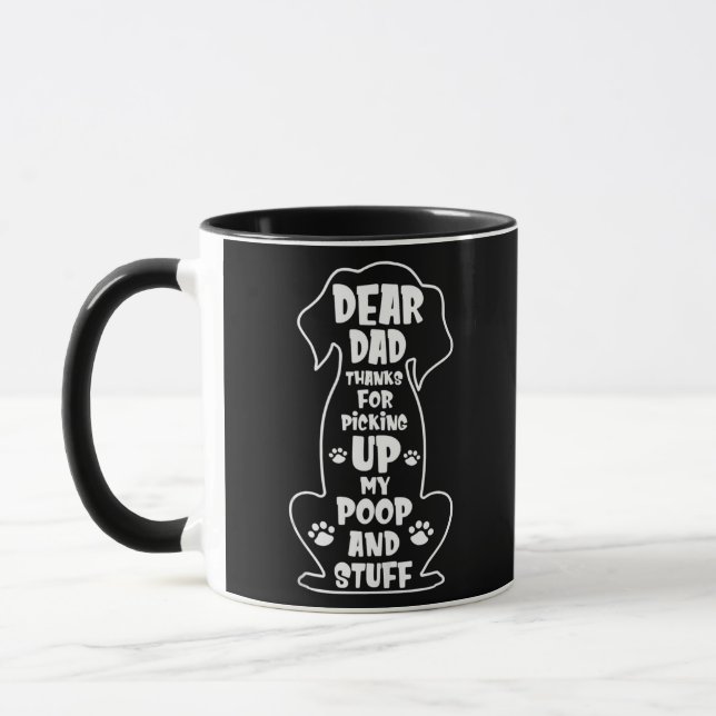 Caneca Caros Obrigados De Pai Para Pegar Meu Poop Feliz (Esquerda)