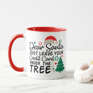 Caneca Caros Papais noeis Apenas Deixem Seu Cartão De Cr