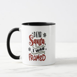 Caneca Caros Papais noeis, eu estava enquadrada no Natal