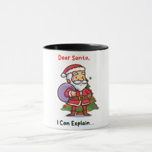 Caneca Caros Papais noeis, Eu Posso Explicar - Feliz Nata