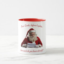Caneca Caros Papais noeis... Noel Engraçado, Férias de Na