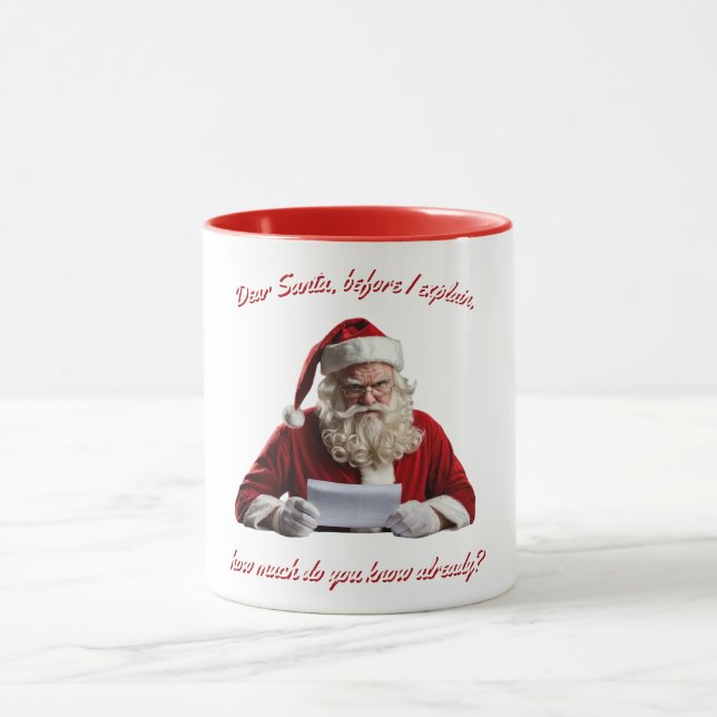 Caneca Caros Papais noeis... Noel Engraçado, Férias de Na (Centro)