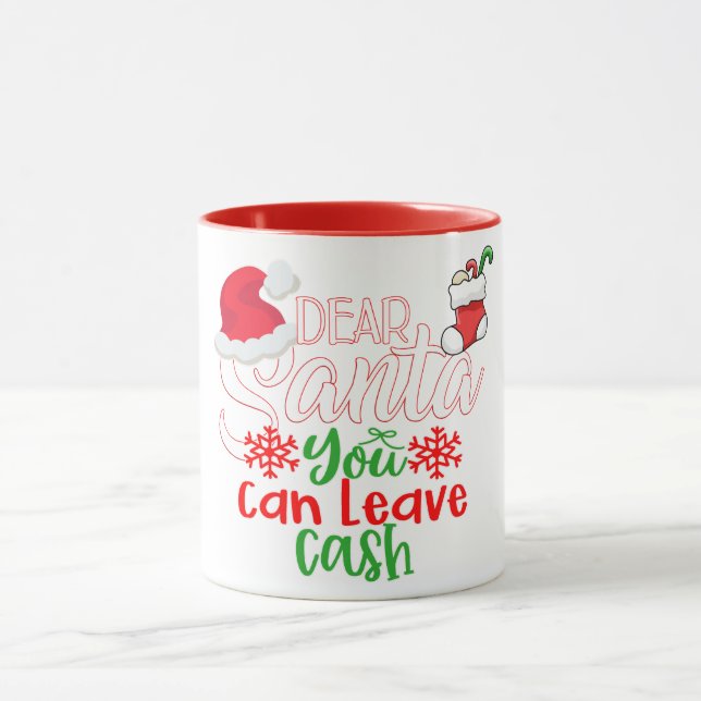 Caneca Caros Papais noeis Podem Deixar O Dinheiro (Centro)