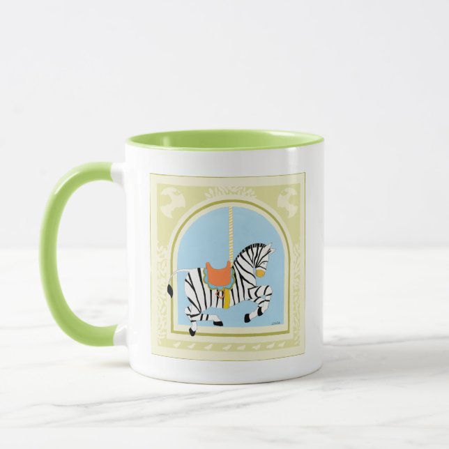 Caneca Carousel Zebra por June Erica Vess (Esquerda)