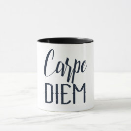 Caneca Carpe Diem Aproveite o Dia Tipo Preto