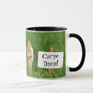 Caneca Carpe Diem! Chipmunk com sinal