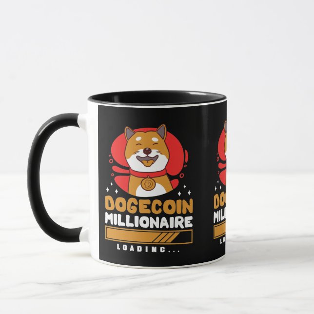 Caneca Carregamento do Crypto DogeCoin Millionaire (Esquerda)