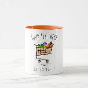 Caneca Carrinho de compro/carrinho de cheio/venda de inve